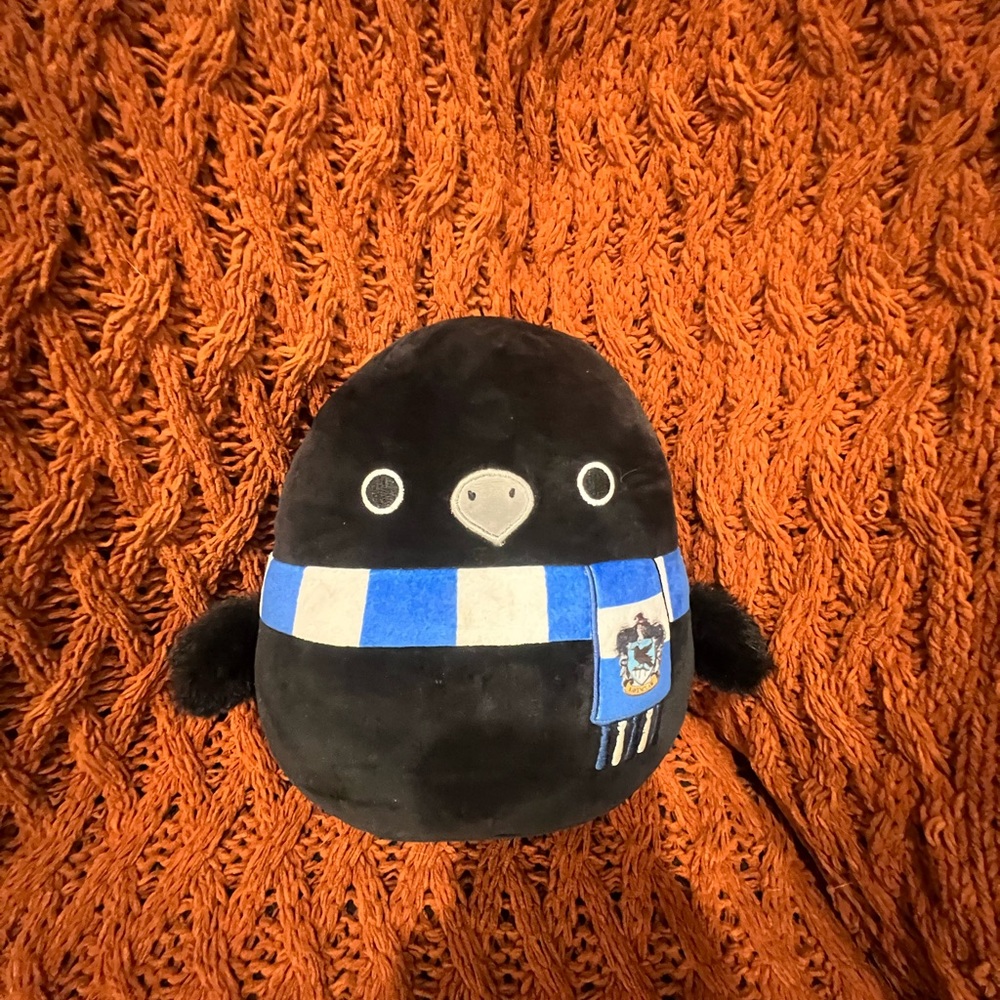 Warner Bros. Black Plush Bird with Blue and White Scarf
